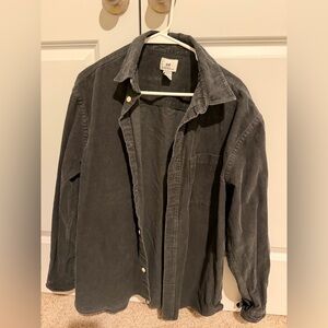 H&M - Relaxed Fit Washed Gray Corduroy Shirt Jacket - Men’s Size Medium